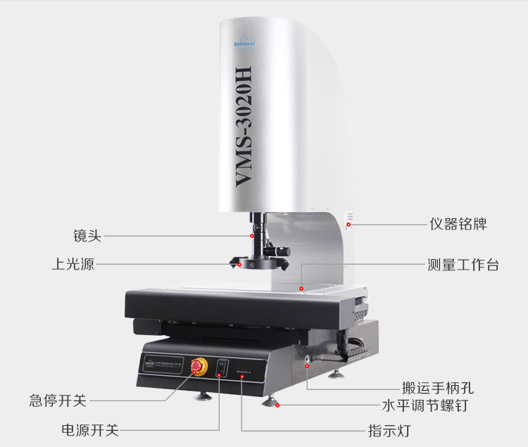 万濠全自动影像仪各部位名称图片